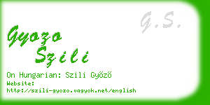 gyozo szili business card